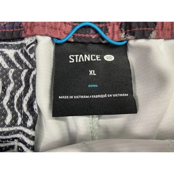 Stance Shorts Mens XL Green Complex Hybrid Beach Wicking Stretch Outdoor Swim - Picture 4 of 15